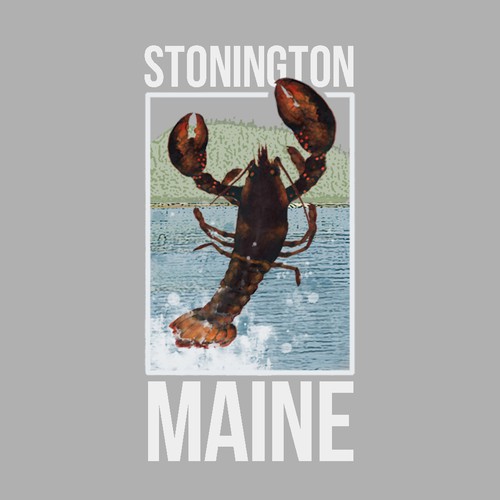 Lobster design with the title 'lobster tshirt'