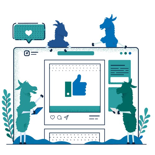 Marketing illustration with the title 'Illustration for Marketing Company'