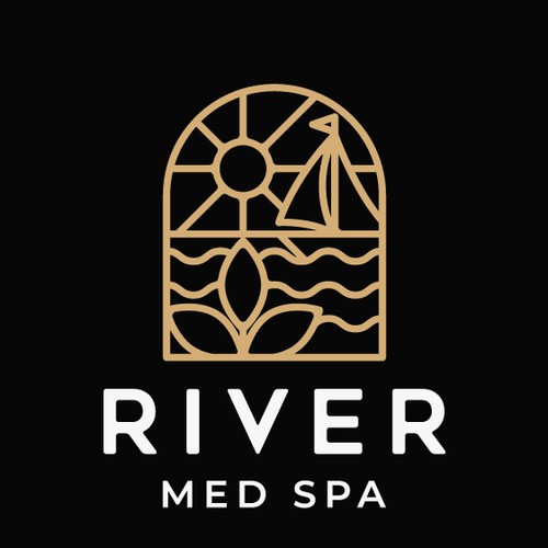 Linework design with the title 'River Med Spa'