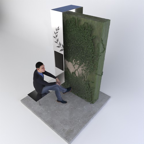 Arch design with the title 'E-Tomb'