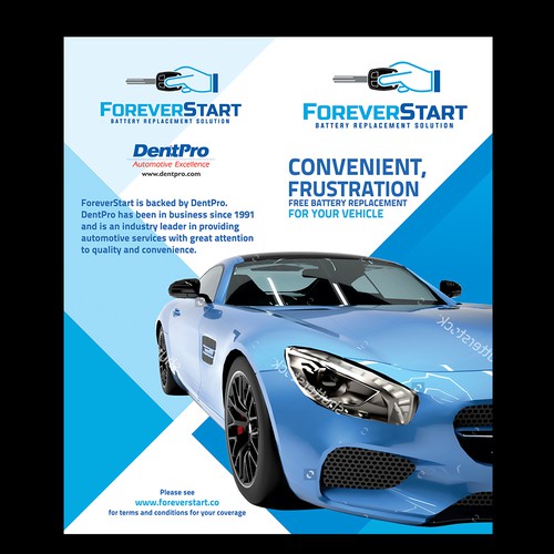 Catalogue design with the title 'Car Battery Replacement Brochure'