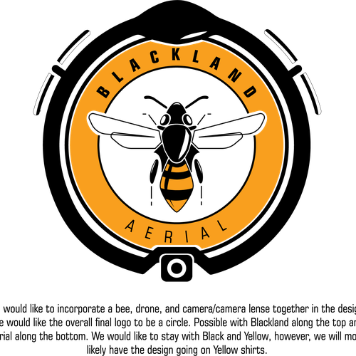 Drone photography logo with the title 'Blackland Aerial'