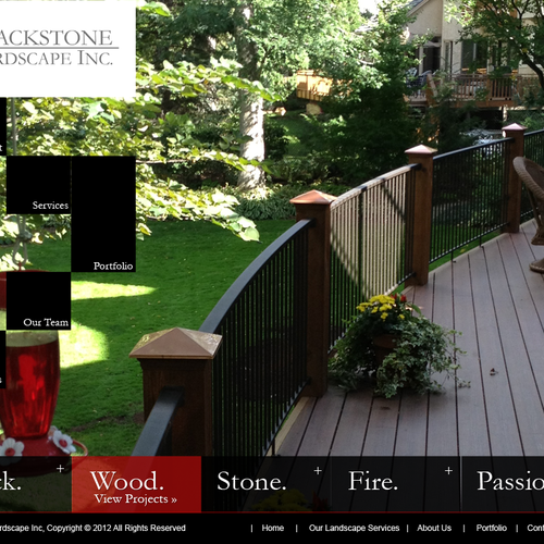 Neat design with the title 'Help www. blackstonehardscape.com with a new website design'