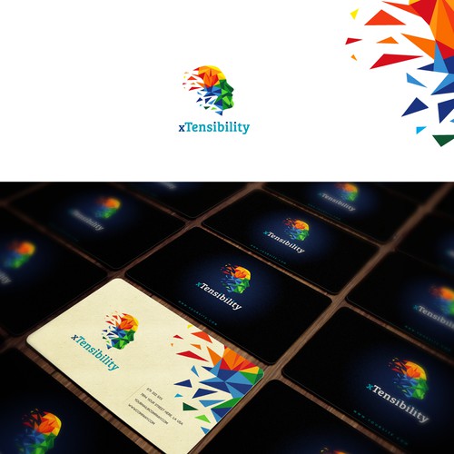 Colorful brand with the title 'Logo Design for xTensibility™'
