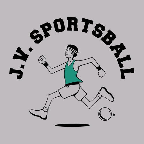 Running t-shirt with the title 'J.V. SPORTSBALL'