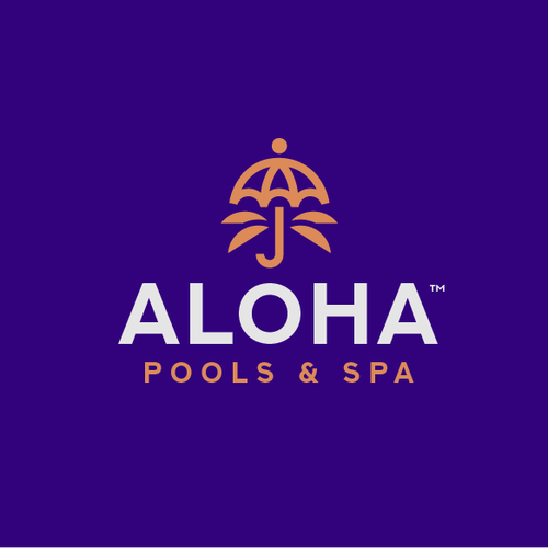 Hawaii logo with the title 'ALOHA Pools & Spa'