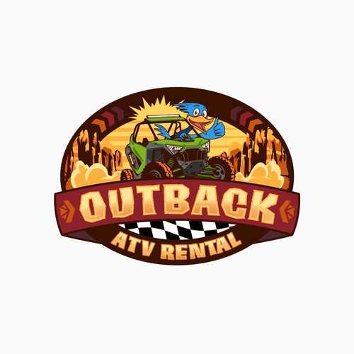 Rental logo with the title 'Logo design for ATV Rental.'