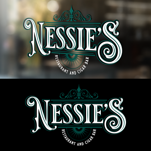 Bar and restaurant logo with the title 'Concept for Restaurant and Bar'