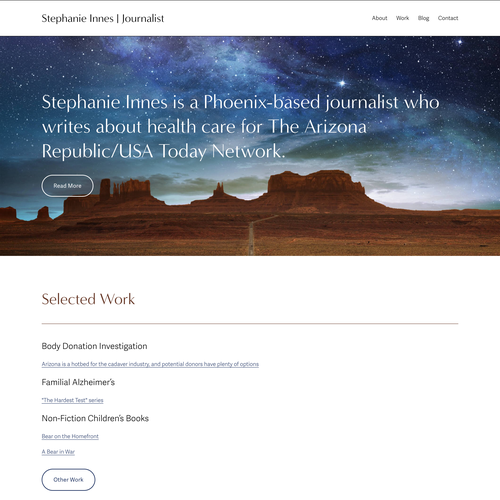 Arizona design with the title 'Stephanie Innes'