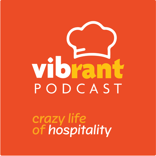 Hospitality logo with the title 'Podcast logo'