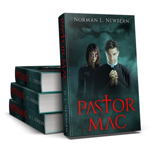 Magic book cover with the title 'Cover for a murder mystery novel'