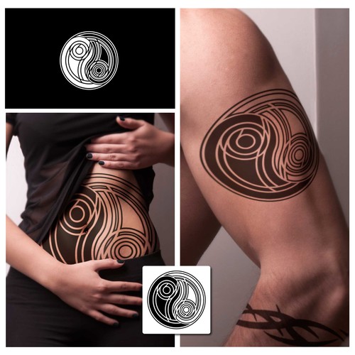 Yin yang design with the title 'Tattoo art project for Yin-Yang symbol'