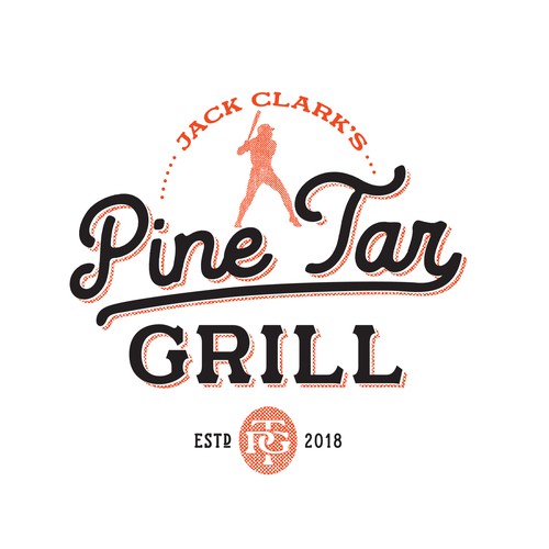 Baseball logo with the title 'Vintage Restaurant Logo'
