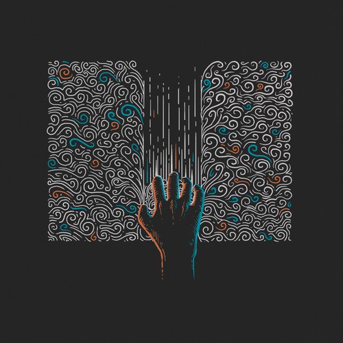 Illustrated t-shirt with the title 't-shirt design for Wonderspaces'