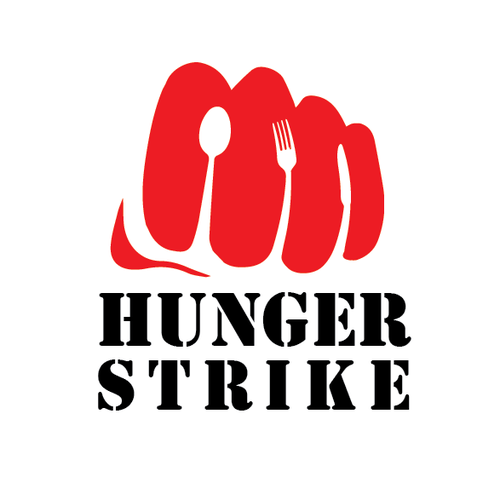 World brand with the title 'Bold Logo Design for HungerStrike'