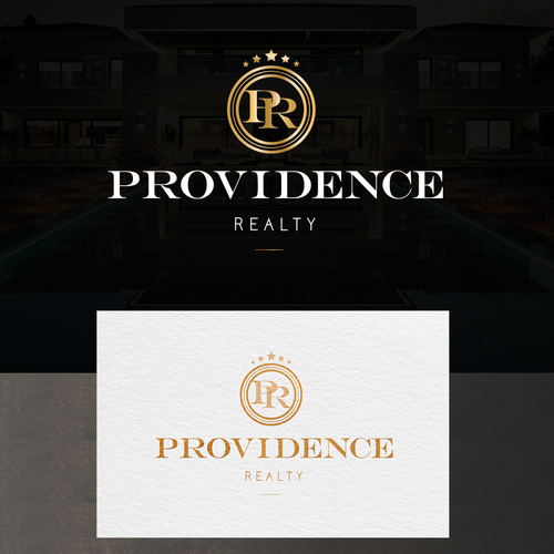 Black brand with the title ' sophisticated logo for the real estate industry'