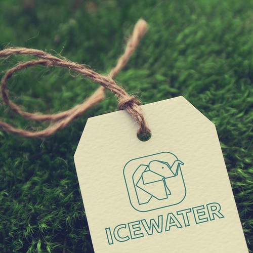 Turquoise logo with the title 'Clean logo design concept'