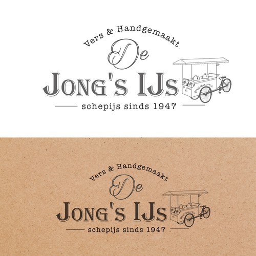 Ice cream shop design with the title 'Vintage logo for ice cream shop'