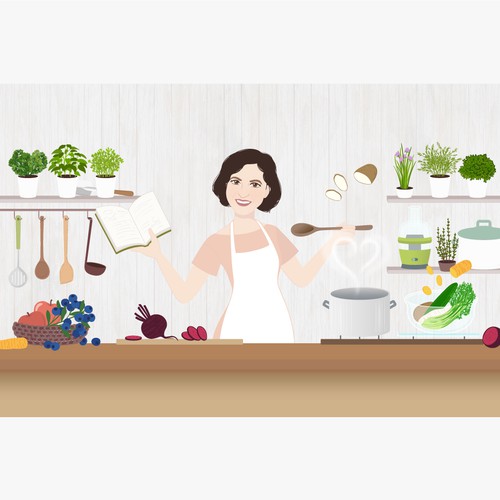 Cooking design with the title 'Website header for Soul Cocooning'