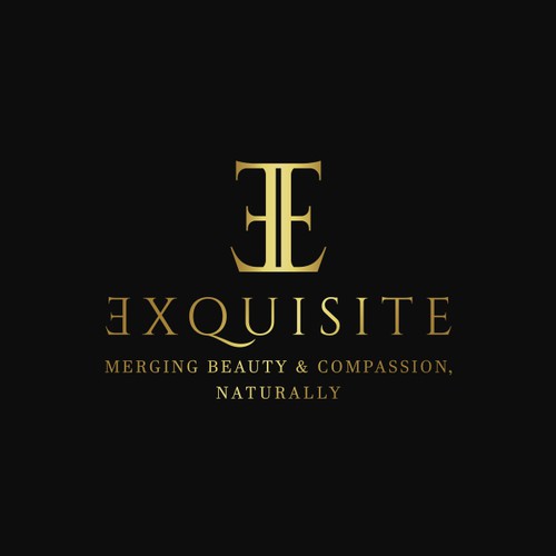 Hair salon logo with the title 'EXQUISITE'