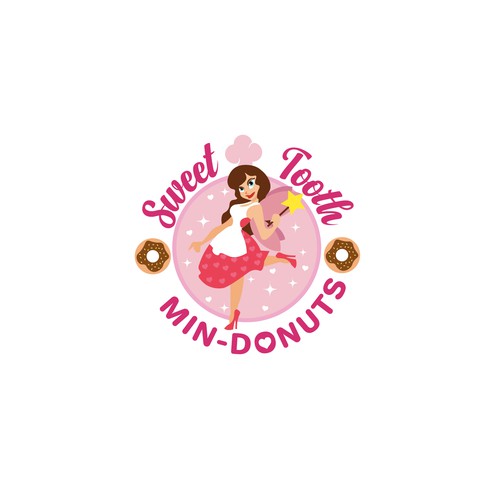 Pink brand with the title 'Cute Logo Design'