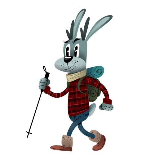 Bunny design with the title 'Jackalope'