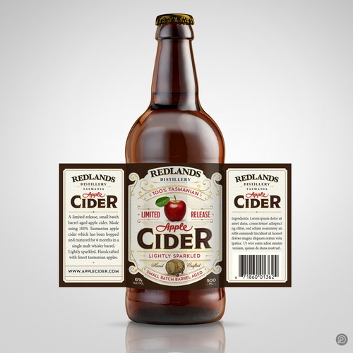 Cider label with the title 'Apple Cider label'