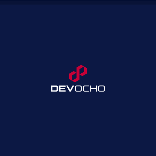 D logo with the title 'DEV OCHO simple modern logo design'