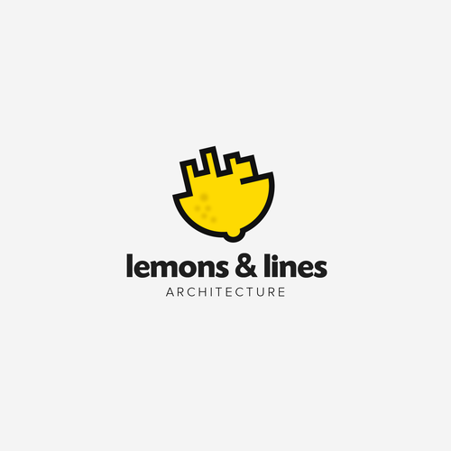 Lemon logo with the title 'Lemons and Lines Architecture Logo'