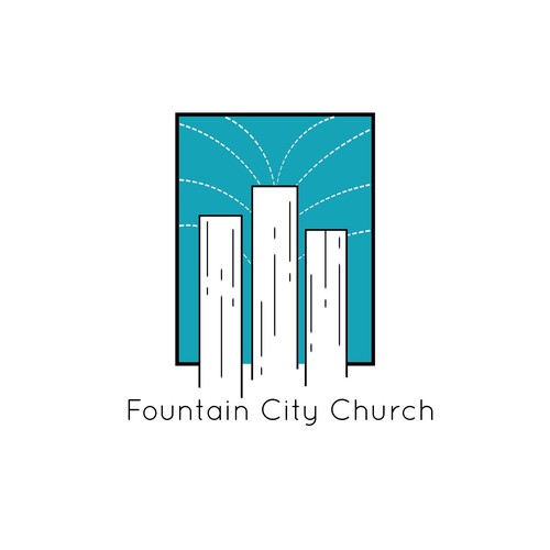Stylized logo with the title 'Fountain City Church logo'