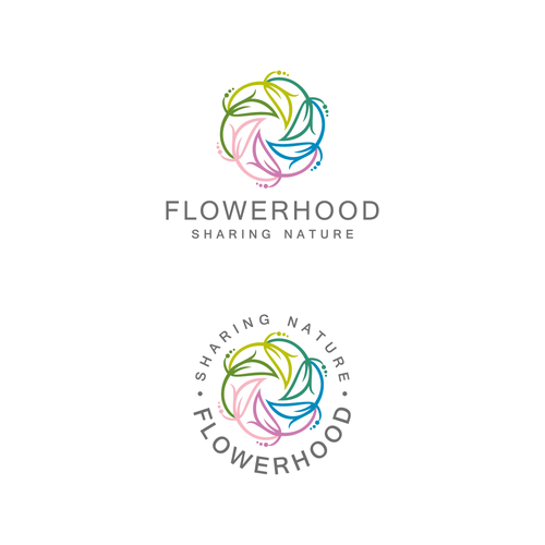 Mandala design with the title 'Flowerhood logo'