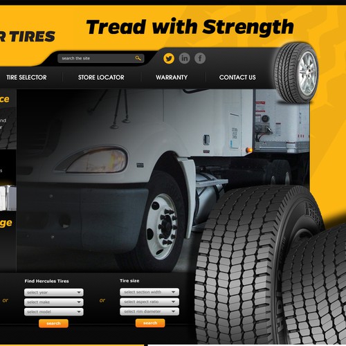 Car website with the title 'All About Tires'