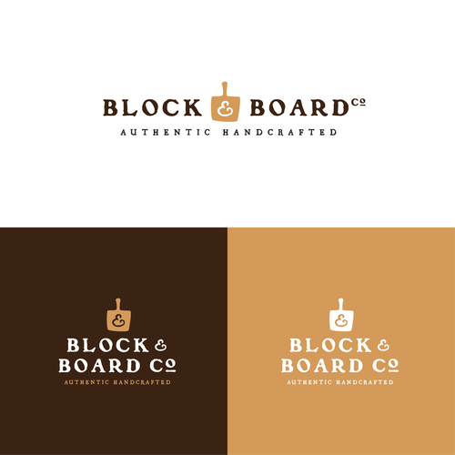 Home furnishing logo with the title 'Logo for Block & Board Co.'