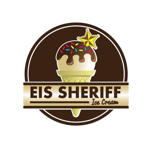 Sheriff design with the title 'Ice cream sheriff'