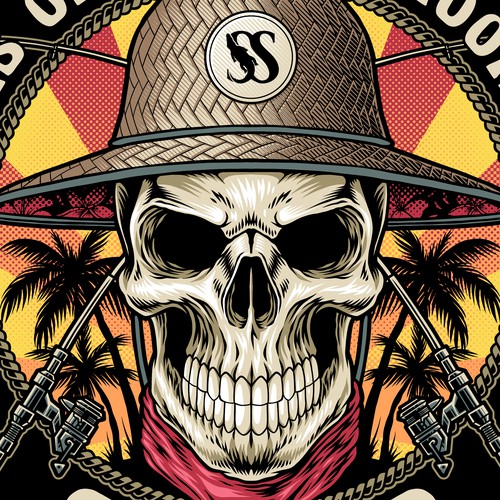 Pirate design with the title 'Skull Tshirt Design'