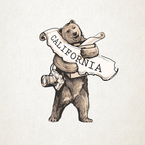 California design with the title 'California Bear Mascot'