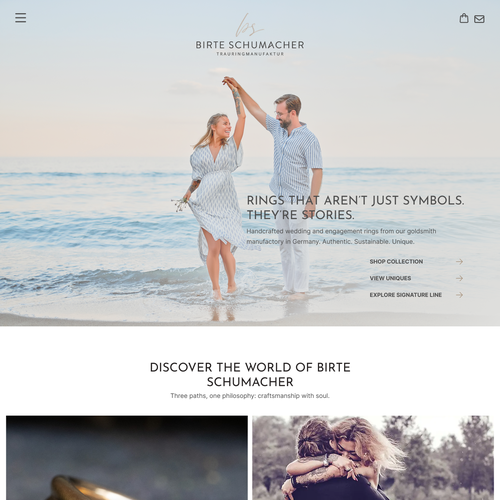 Jewelry website with the title 'Jewerly Shop'