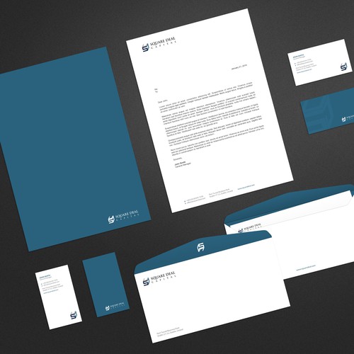 Letterhead design with the title 'Creating awesome business cards for us!'