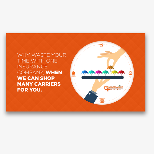 Instagram ad design with the title 'Instagram Ad for an insurance company'