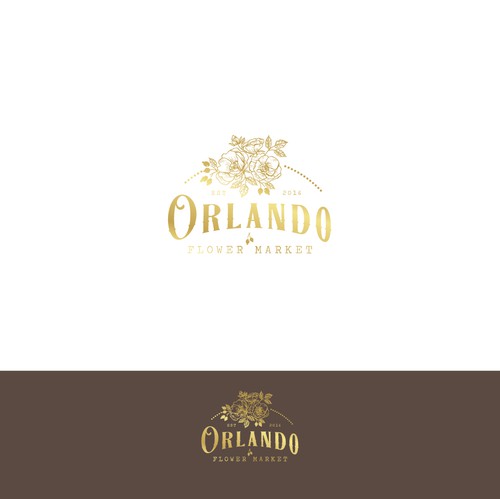 Florist design with the title 'Logo design for Orlando, Florida flower market'