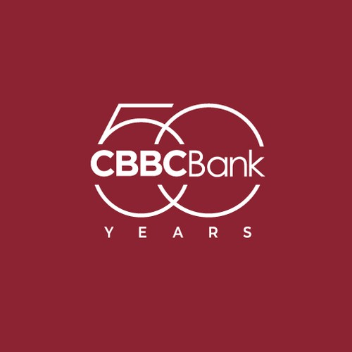 Finance logo with the title 'Anniversary logo for CBBC Bank'