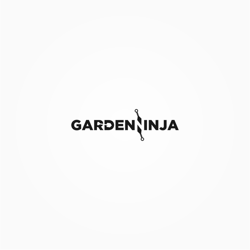 Perfect logo with the title 'garden ninja'