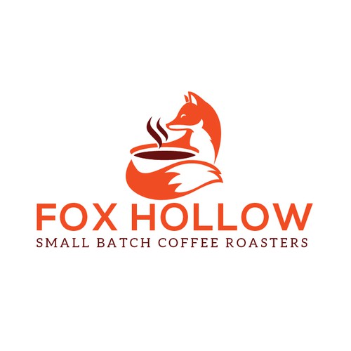 Orange and brown design with the title 'Coffe Fox'