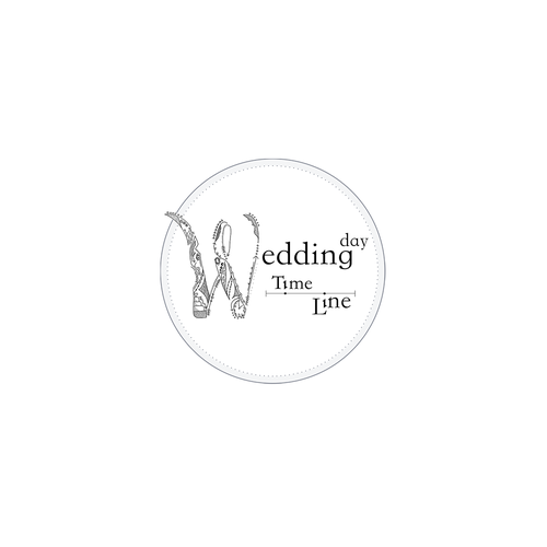 Timeline design with the title 'Detailed Wedding Logo'