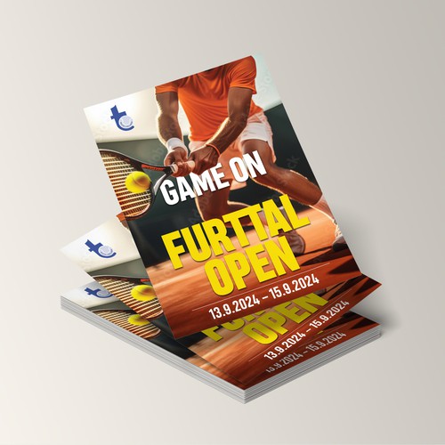 Tennis design with the title 'Cool flyer for a tennis tournament'