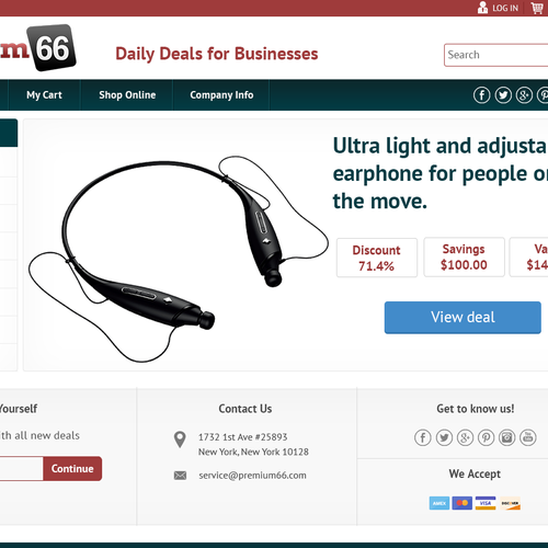 Retail website with the title 'Great web design for daily deals website'