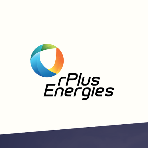 Solar design with the title 'rPlus Energies logo with a powerful logo and biz card!'