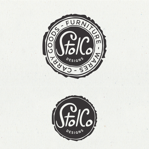 Leather design with the title 'Rebranding a wood & leather shop'