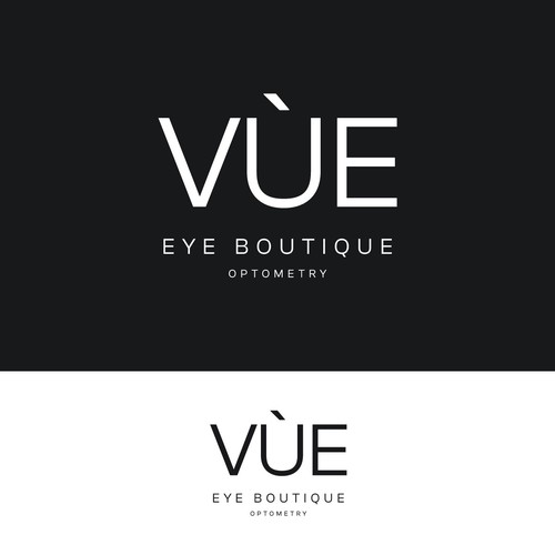 Eye care logo with the title 'VUE Eye Boutiuqe'