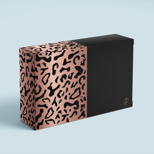 Leopard design with the title 'Packaging for Cosmetics Mailer Box'